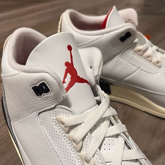 NIKE AIR JORDAN 3 RETRO REIMAGINED SIZE 17 WHITE CEMENT NWOB DN3707-100 SHOES DS - Picture 7 of 9